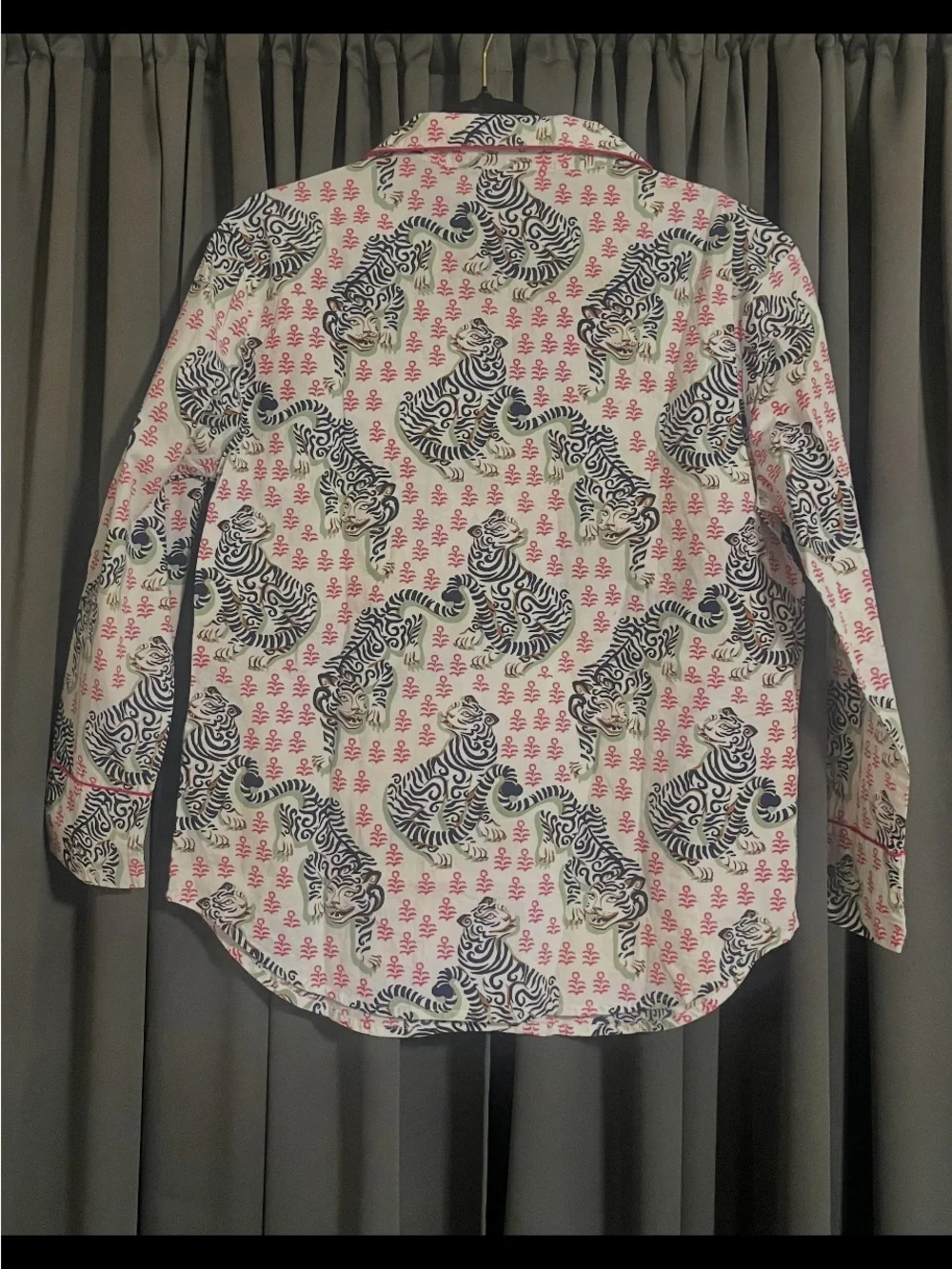 Anthropology Tiger Queen Printfresh Cotton Pajama Top Loungewear Pink and more